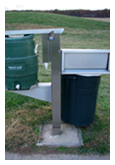 Stainless Steel H2O Cooler and Trash Can Holder